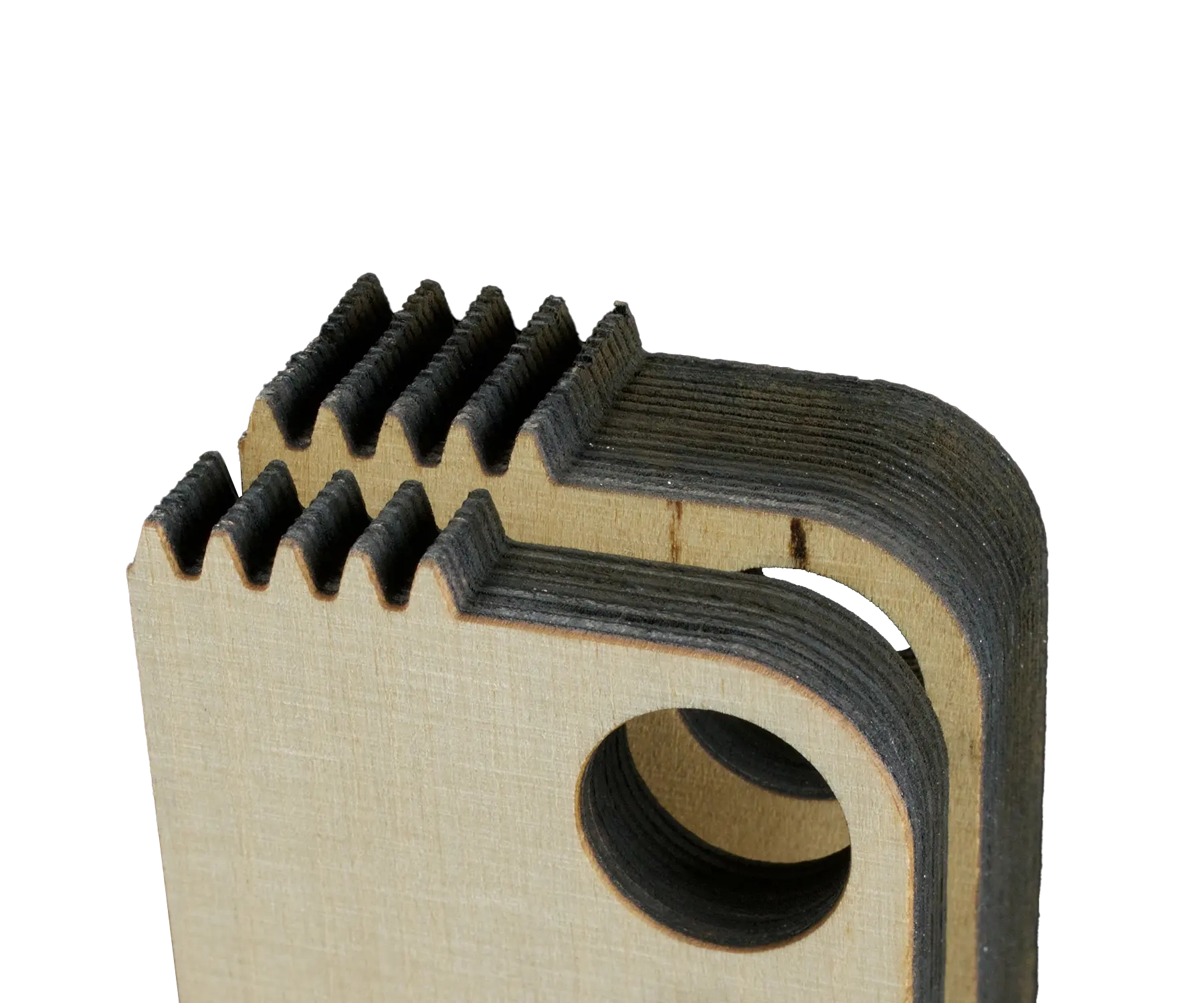 Multiplex mit Laser geschnitten in 12 mm und 23 mm.