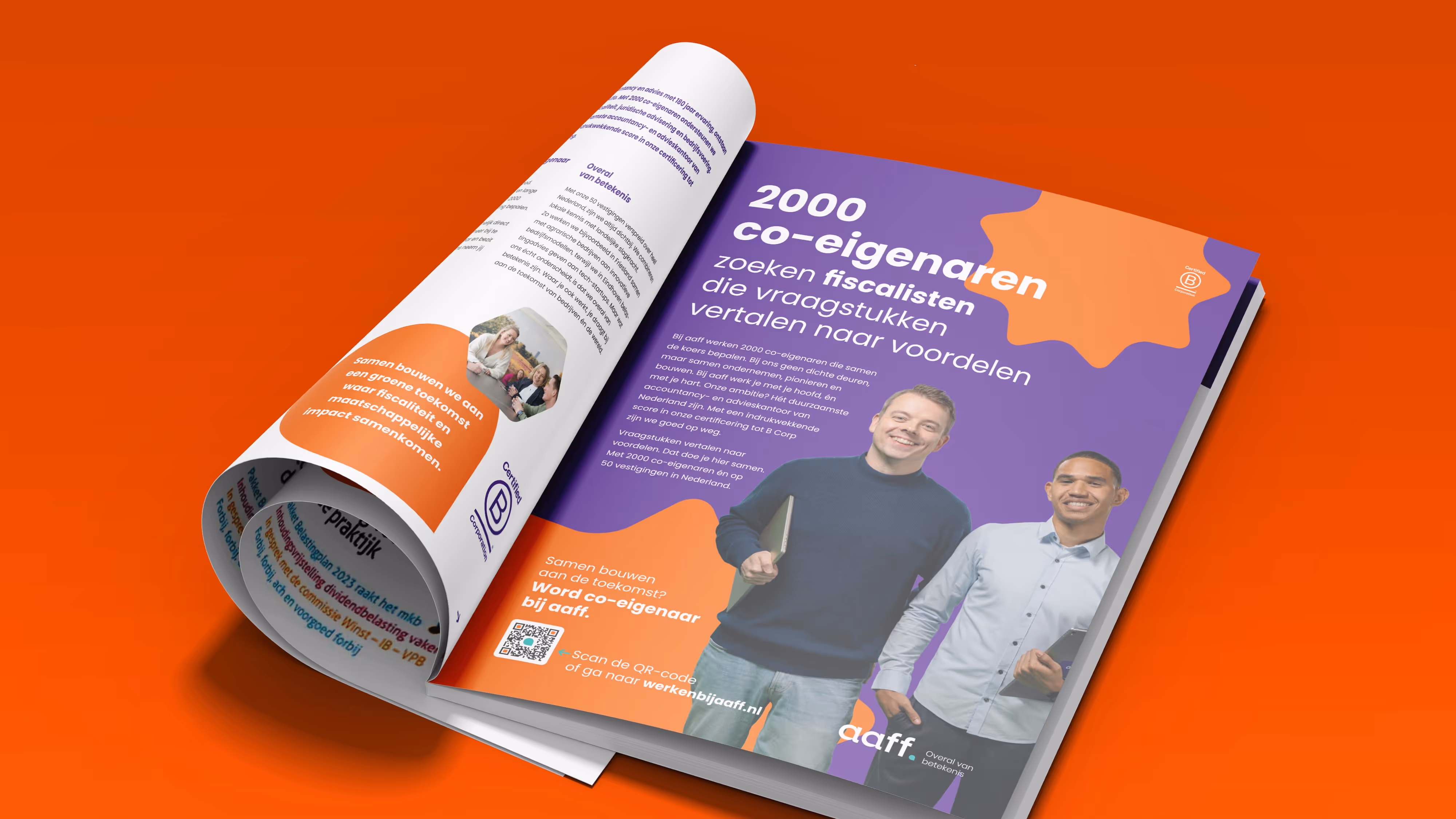 Magazine impressie van merkcampagne voor aaff door effectgroep*