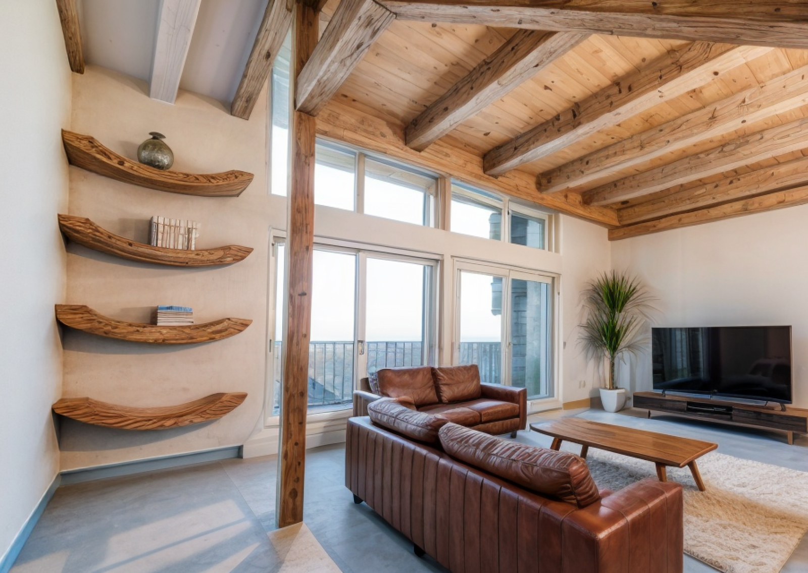 Alpine Mezzanine Chalet with Spa, Pool, and Mountain Views