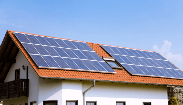 solar panel on the roof