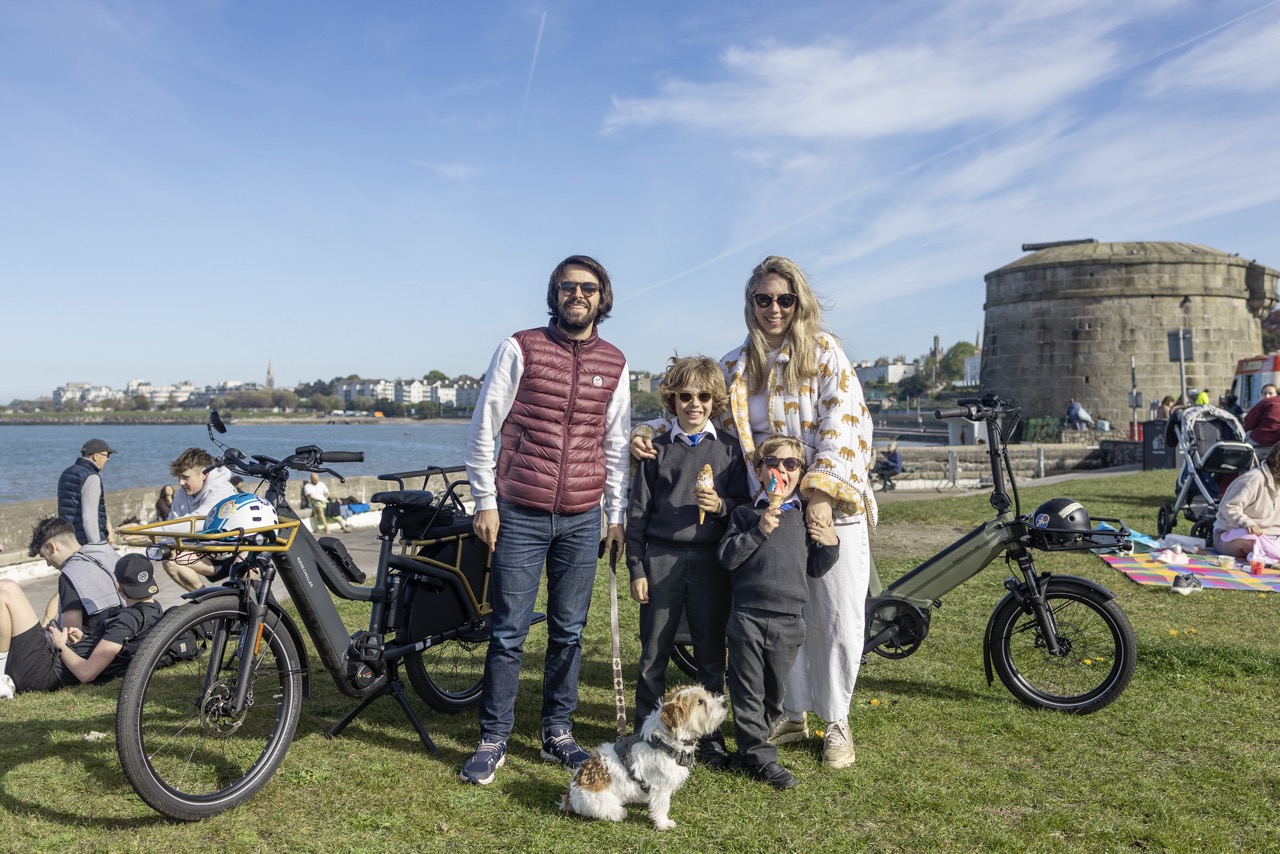 Real Irish family on a GreenAer cargo bike — photography by Cat Gundry-Beck
