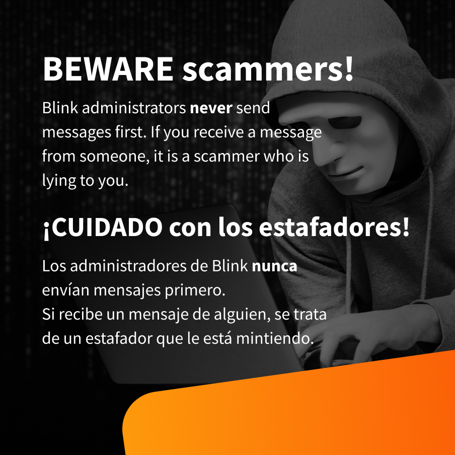 Conecte-se com a Blink no twitter, whatsapp, telegram e e-mail