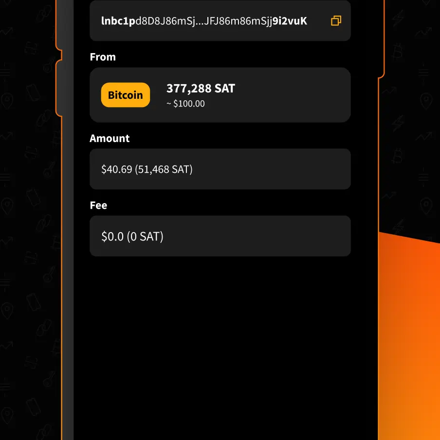 Le portefeuille Blink n'affiche aucun frais pour les paiements effectués à un autre utilisateur Blink.