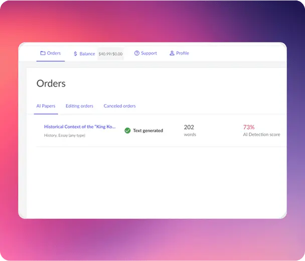 Dashboard mockup