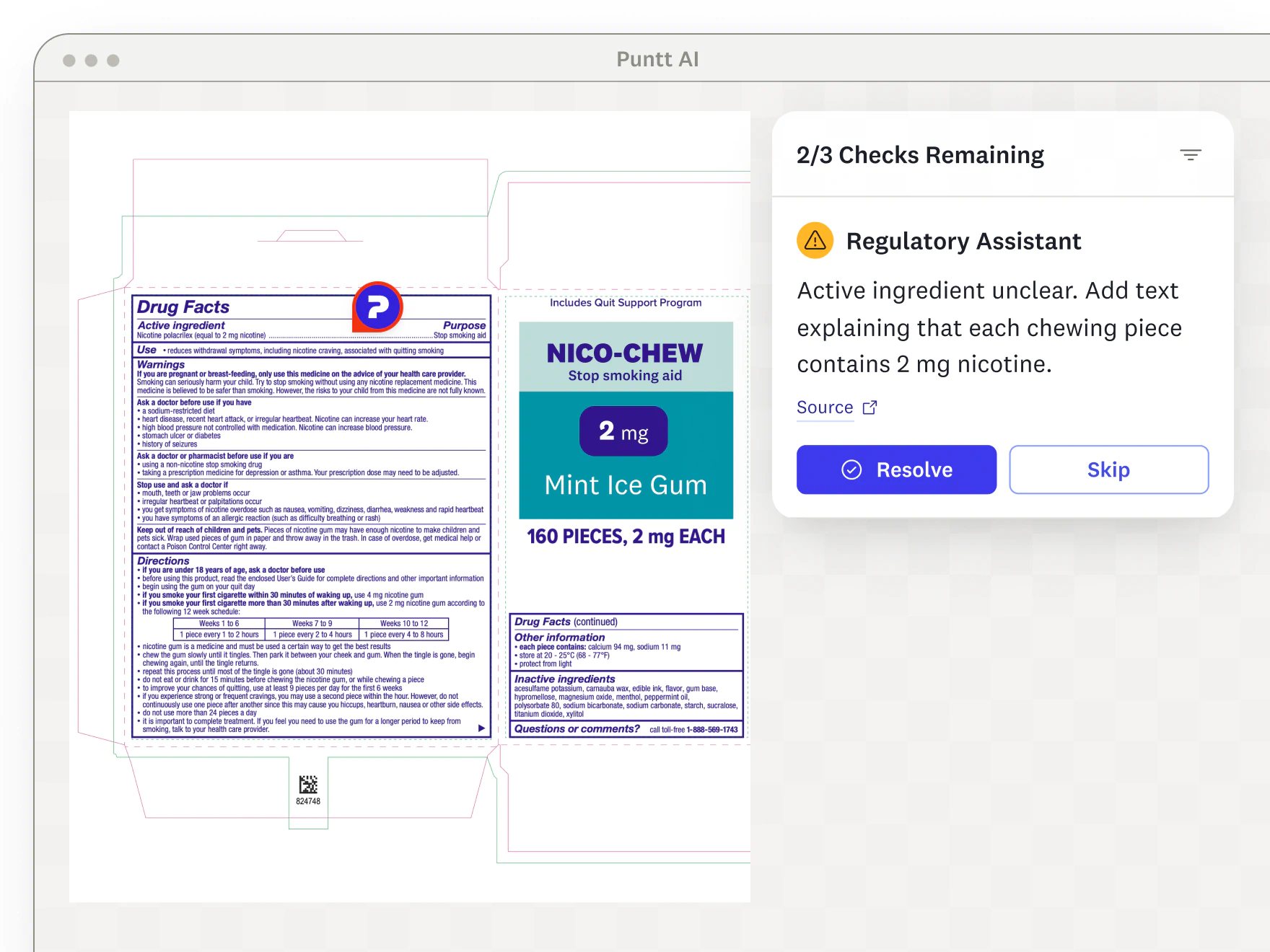 Dashboard section showing a red circular icon with a prohibition symbol labeled Risk Score: High Risk, linked to a data table below.