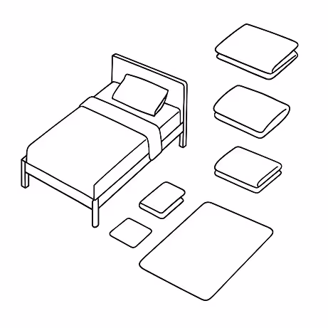 Schema d'un kit de linge simple