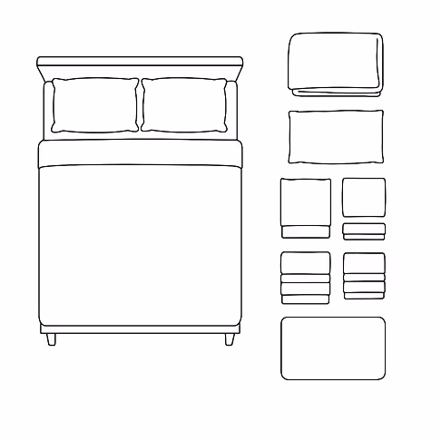 Schema d'un kit de linge double