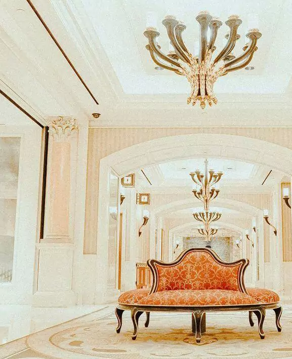Gilded lobby interior