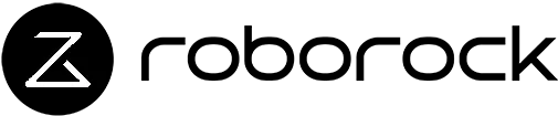 Black and white Roborock logo