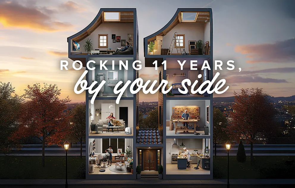Image of a company celebrating eleven years in business, as part of an effective brand campaign.