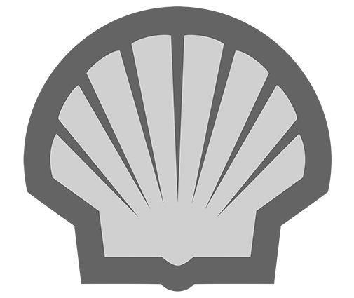 Black and white Shell logo