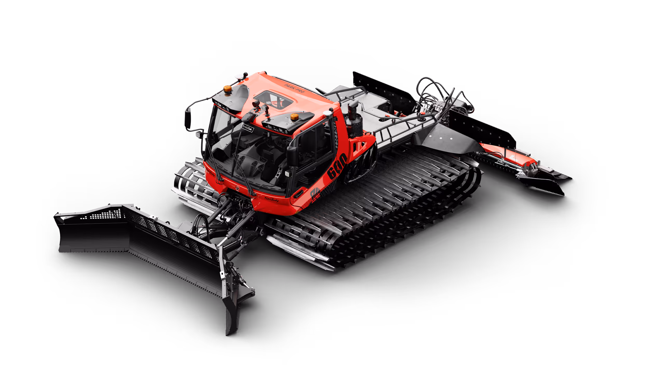 PistenBully 600 Polar ParkPro in schräger Frontansicht.