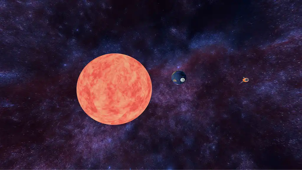 MUD Foundation XR Verse Nerse Solar System, featuring a digital solar system with a large orange-red planet, smaller planets, and an orbital object set against a colorful star-filled space background.