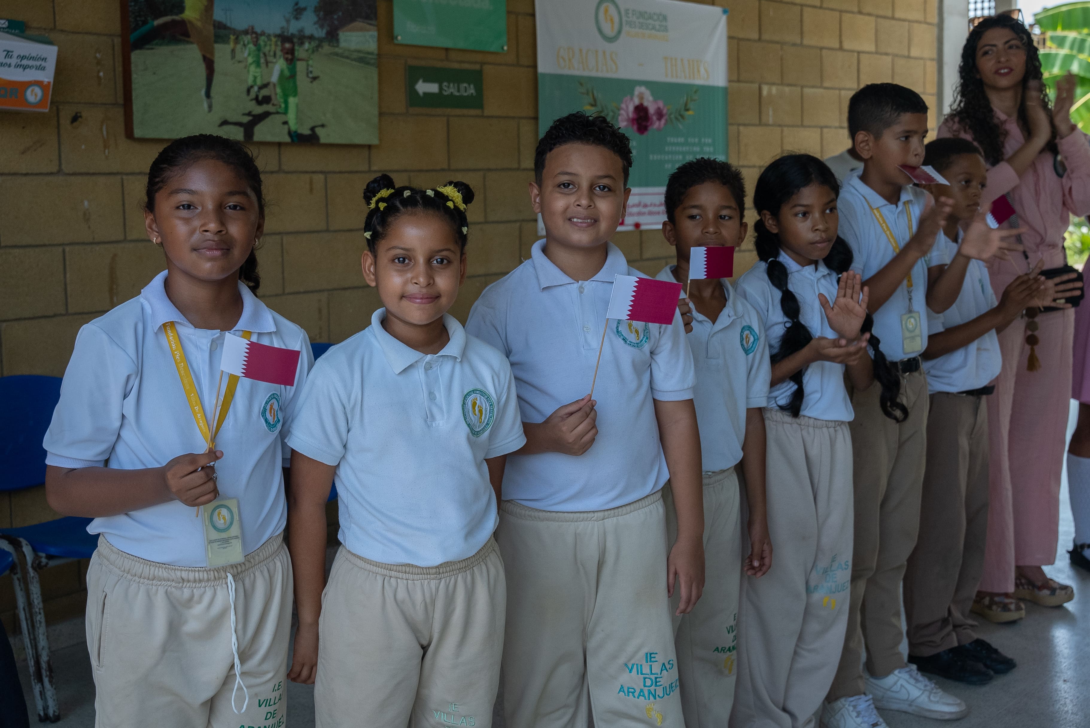 Visita de Education Above All y representantes de Qatar al proyecto Todos al Cole de la Fundación Pies Descalzos en Barranquilla y Cartagena