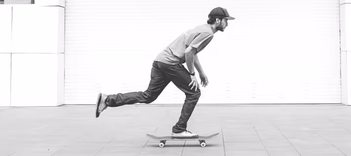 A skateboarder working on his PCI certification