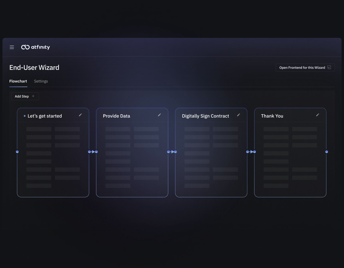 Atfinity Client Onboarding Platform Screenshot