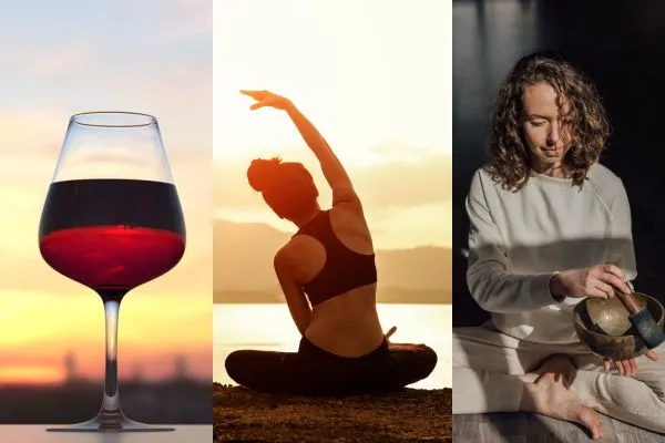 Gong + Wine + Yoga Vibes