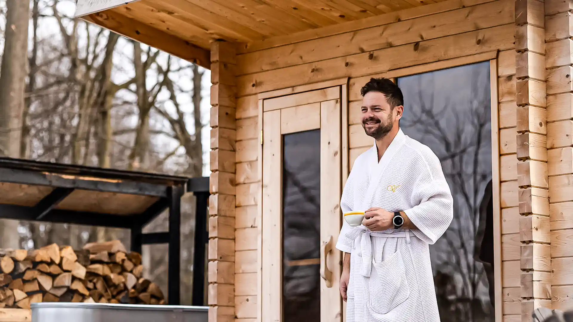 Healthy-Man-Coffee-at-Wood-Burning-Sauna-Vildhus-Wellness-Centre-Blue-Mountains.webp