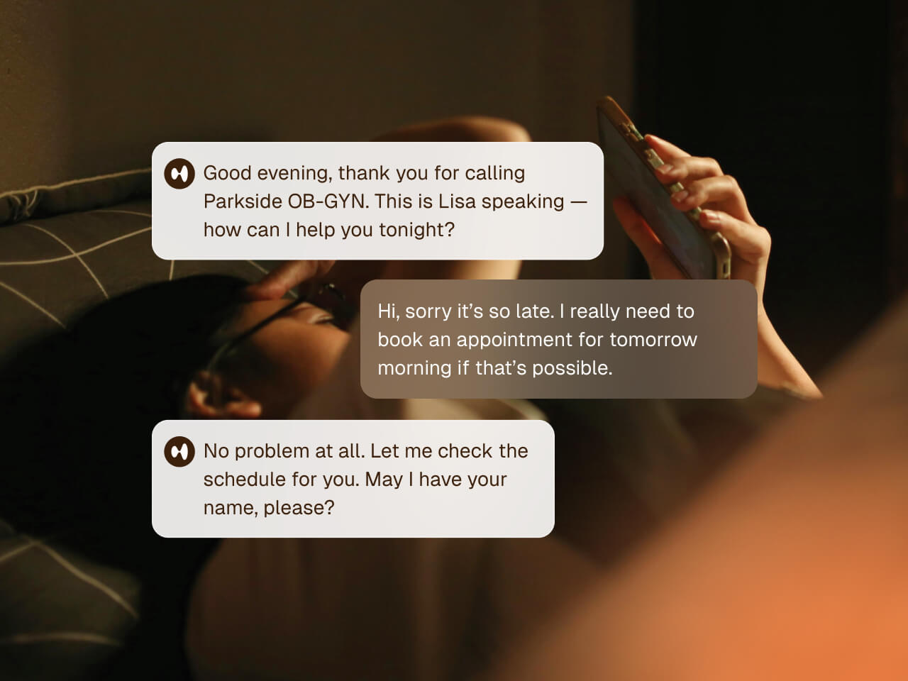 Build patient trust by giving dermatology patients round-the-clock support across voice, text, and web, all while maintaining consistent, high-quality experiences.