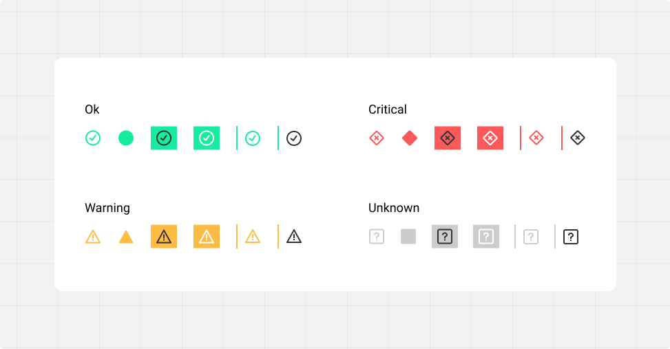 Status indicator design explorations