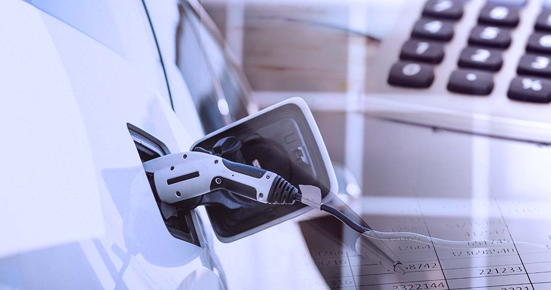 Photo montage associated with the costs of installing an EV charger at a commercial property