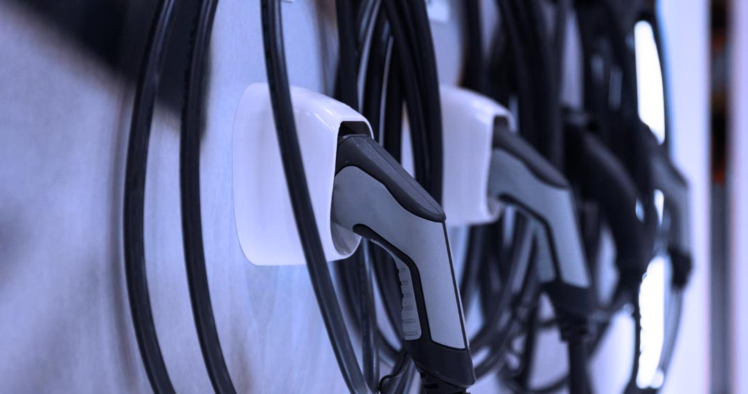 EV charger with OCPP-enabled charging hardware 