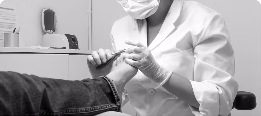 This image is representing chiropody doctor with the patient