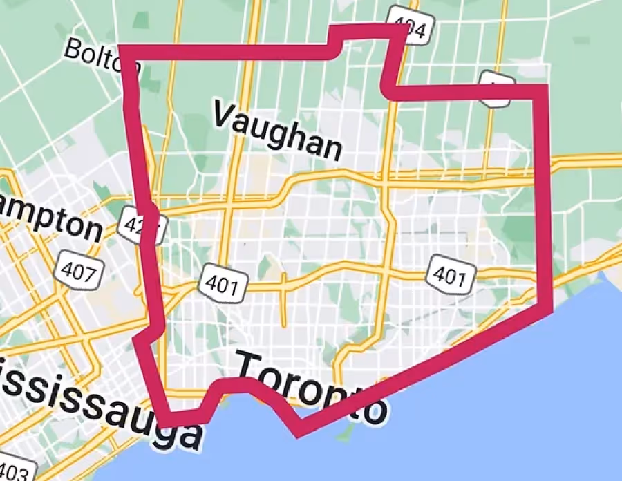 This image is representing a urban areas within the Toronto