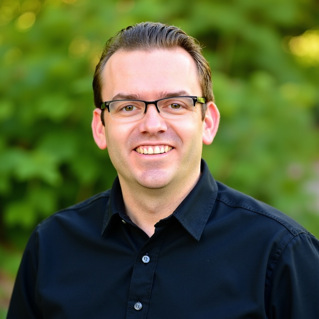 Headshot of Mat Nelson wearing a casual button up professional looking shirt.