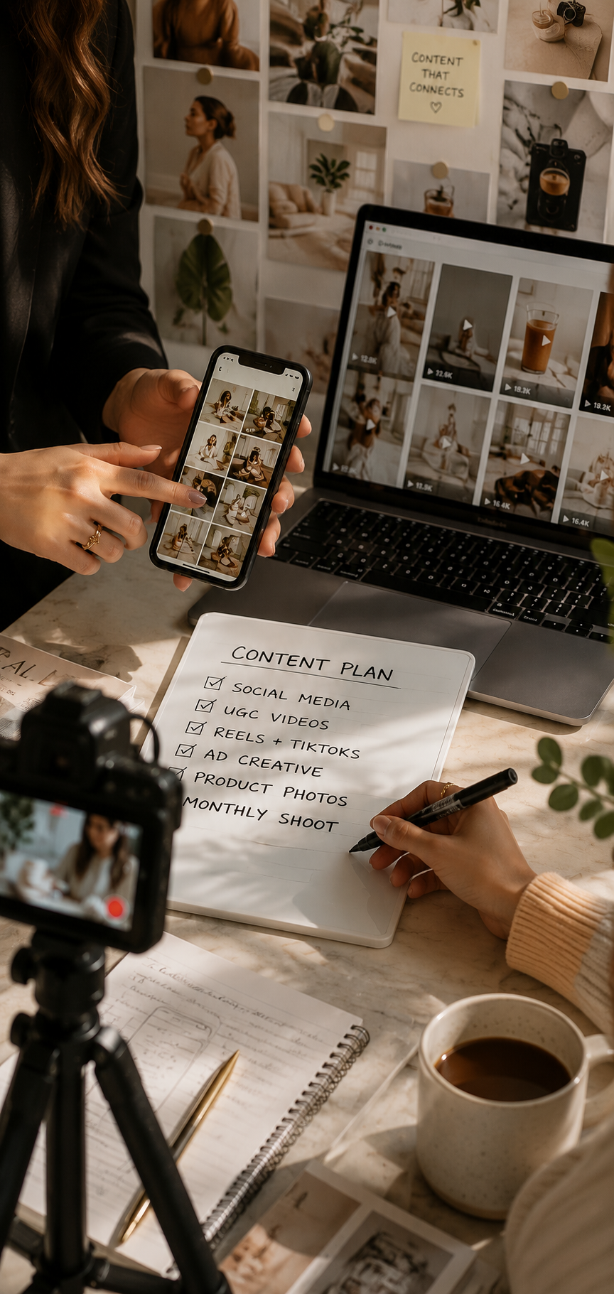 Behind the scenes content creation