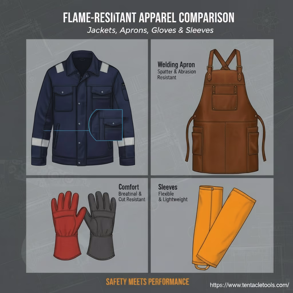 Flame-Resistant Apparel Comparison: Jackets, Aprons, Gloves, and Sleeves