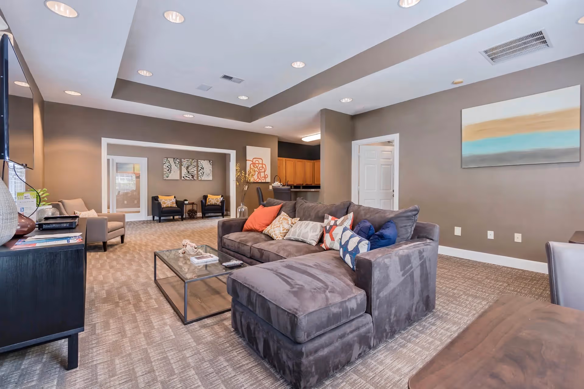 Leasing office living room