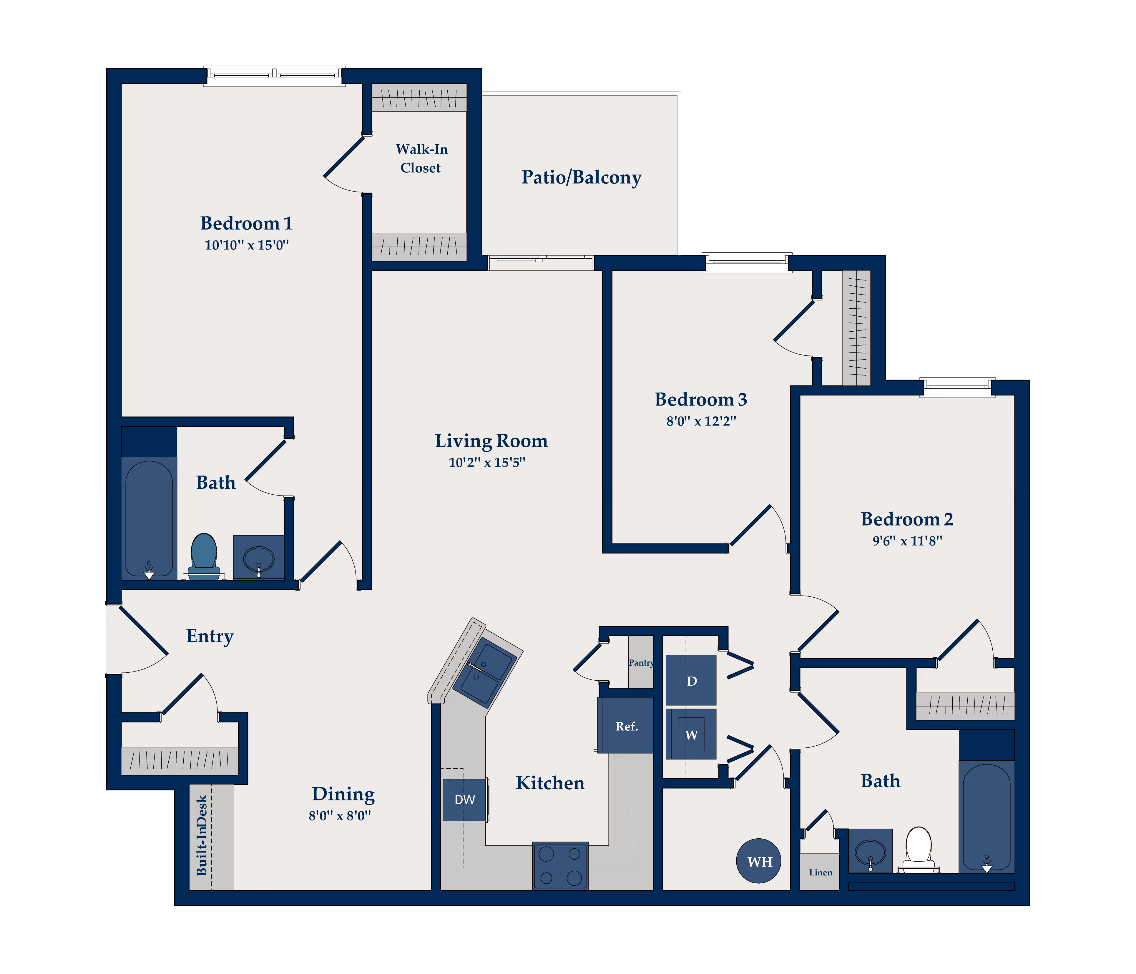Three Bedroom Affordable layout