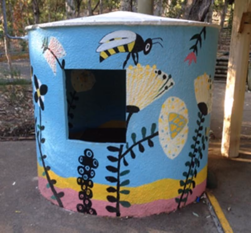 Bee and Flowers Mural