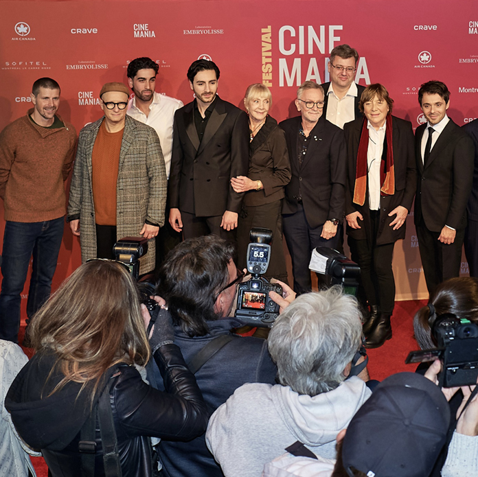 Aron Archer and the team of On Sera Heureux on the red carpet at the film premiere and Cinemania festival opening gala
