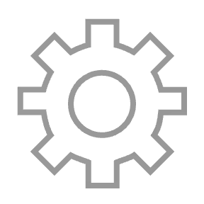 A gear icon