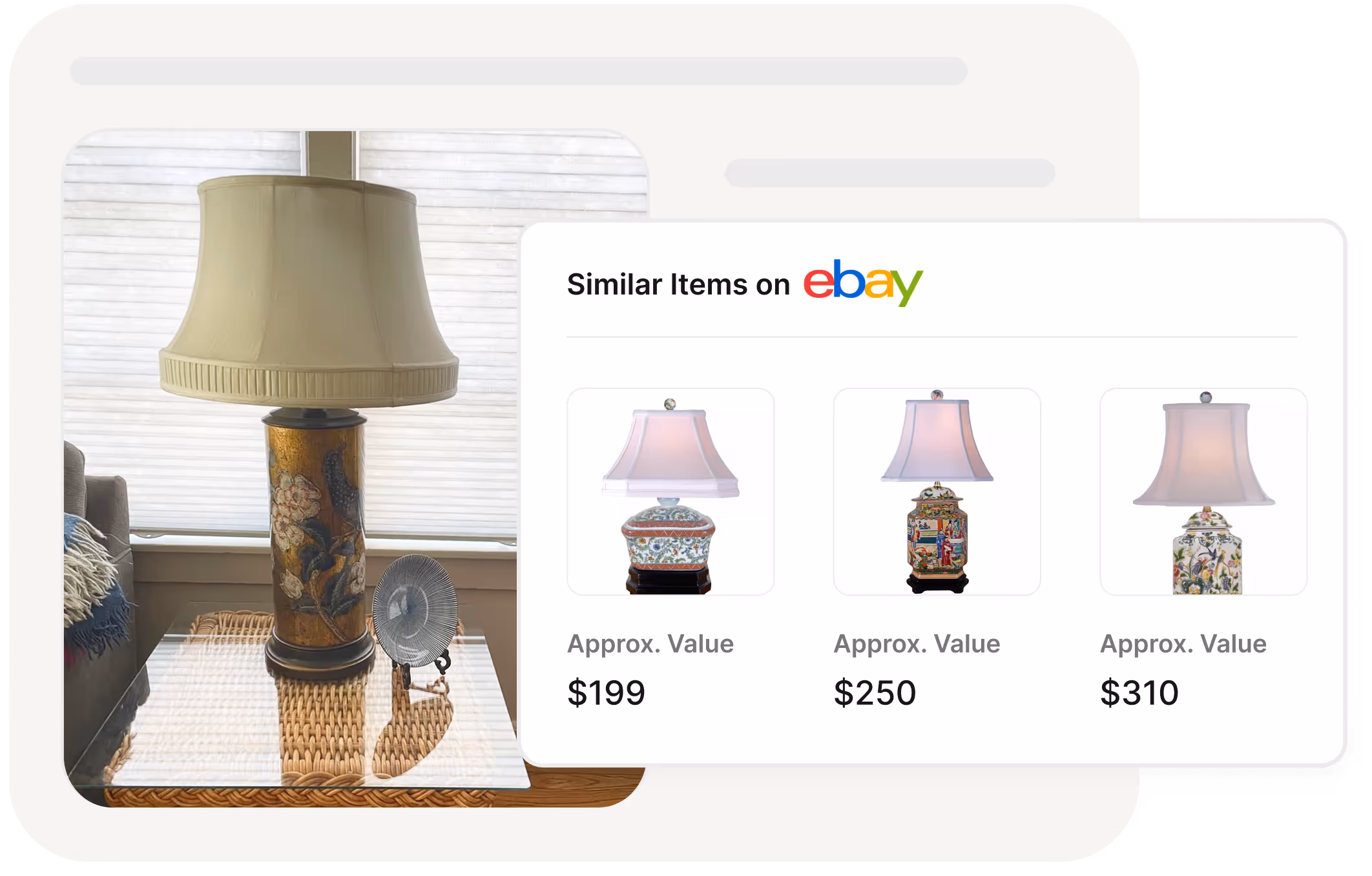 Pull in eBay price references for your items