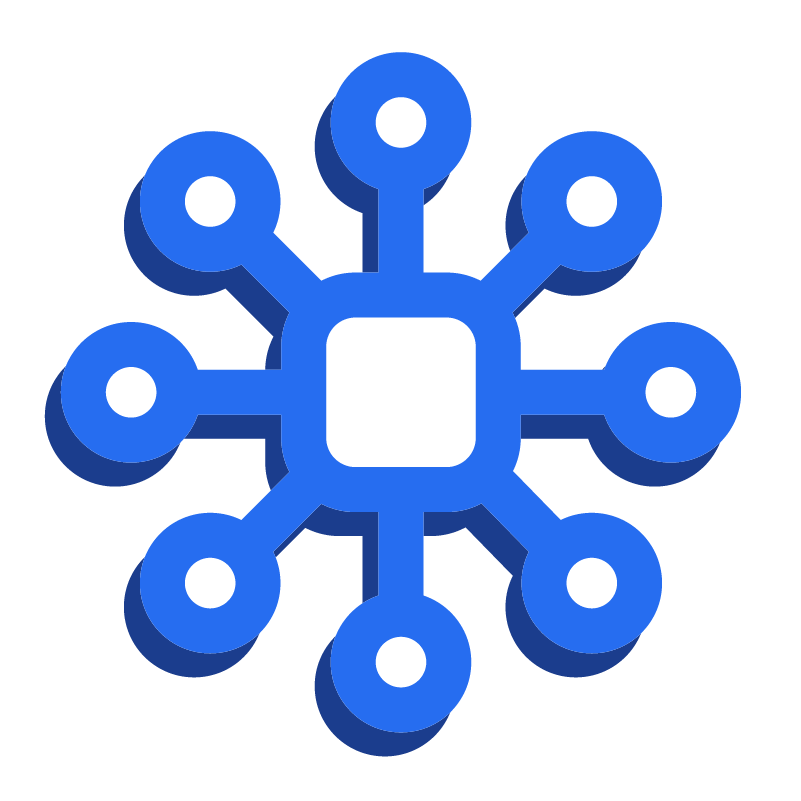 An icon representing unifying data