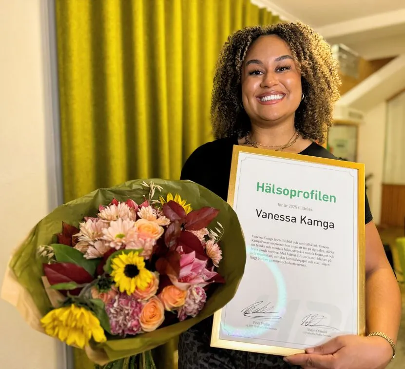 bild på Vanessa Kamga som är Årets Hälsoprofil 2025