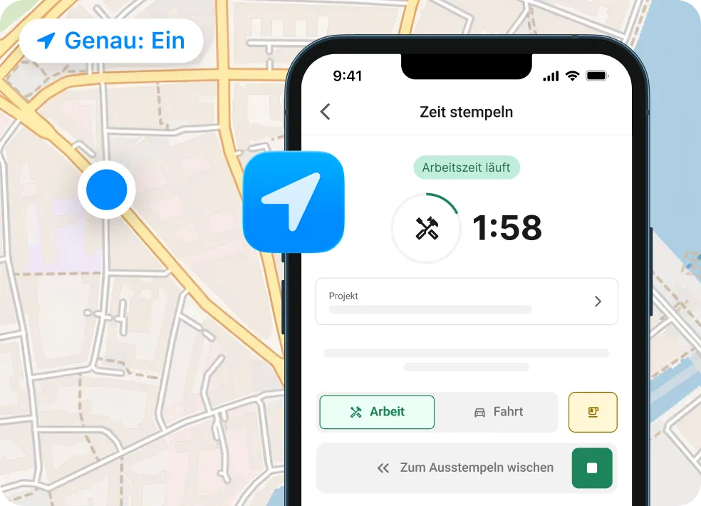 plancraft App: Arbeitsbeginn, Pausen und Fahrzeiten mit wenigen Klicks erfassen
