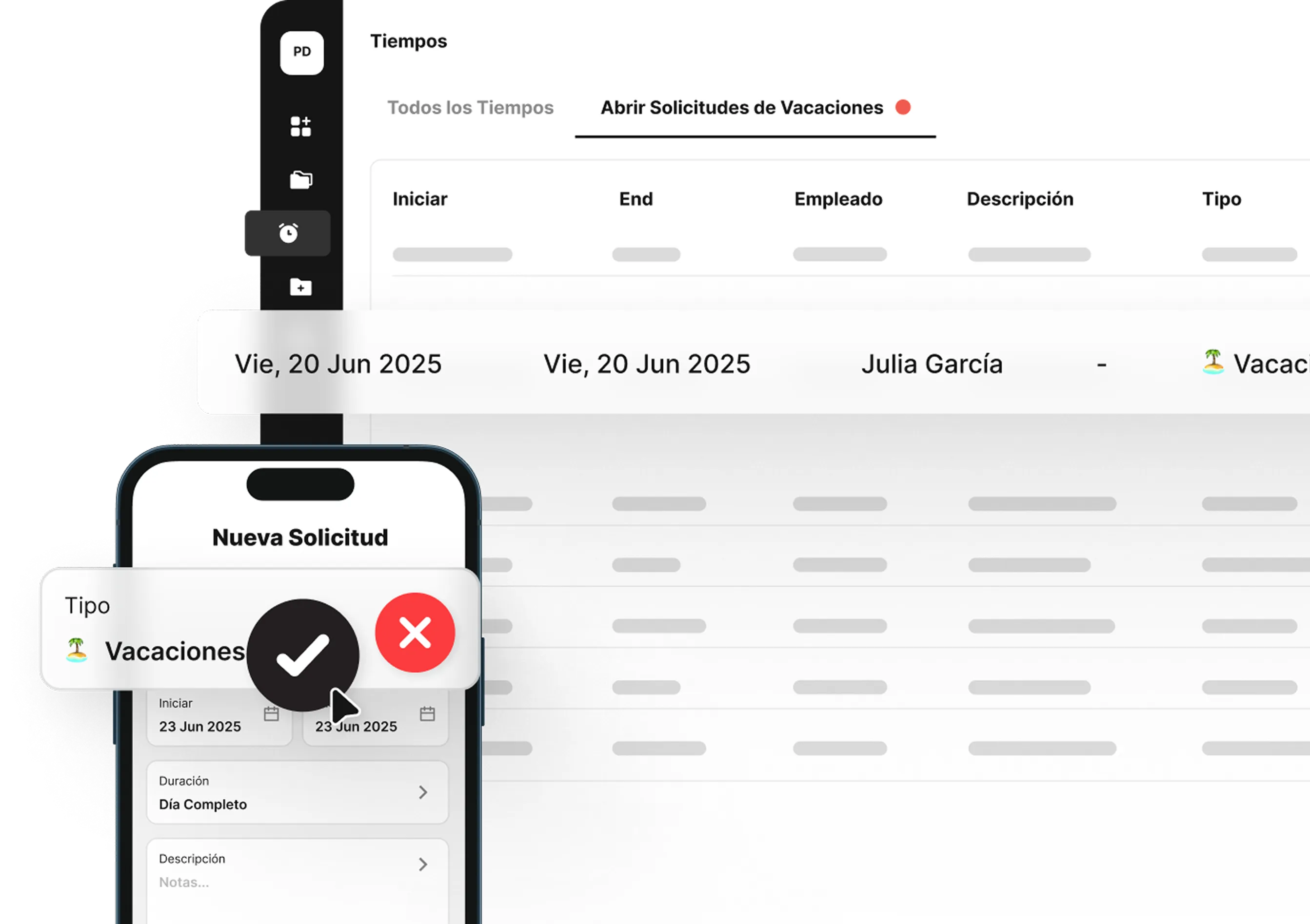App plancraft para gestionar digitalmente solicitudes de vacaciones y ausencias