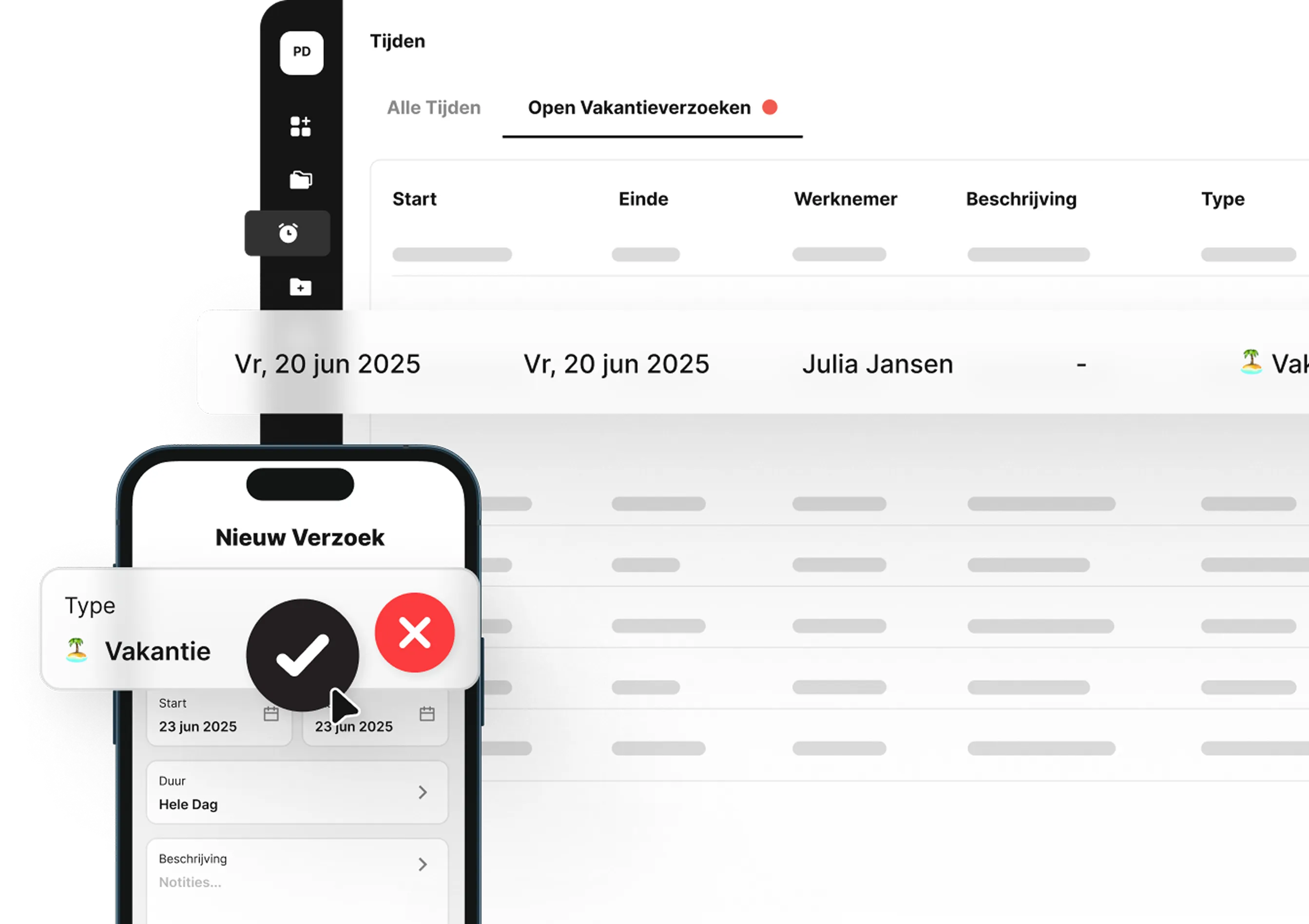 plancraft-app voor het digitaal beheren van vakantieaanvragen en afwezigheden