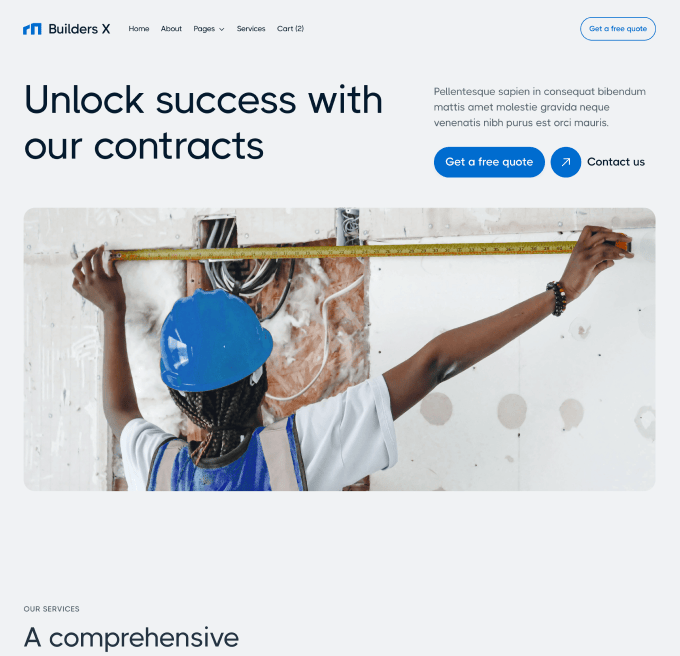 Builders X - Home V3 Page - Builders Webflow Template