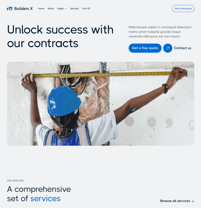 Builders X - Home V3 Main Page - Builders Webflow Template