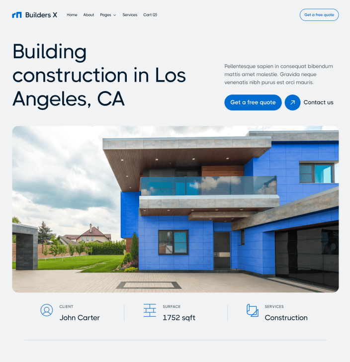 Builders X - Projects Single Main Page - Builders Webflow Template