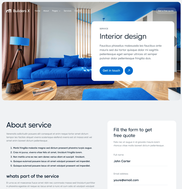 Builders X - Service Single Main Page - Builders Webflow Template