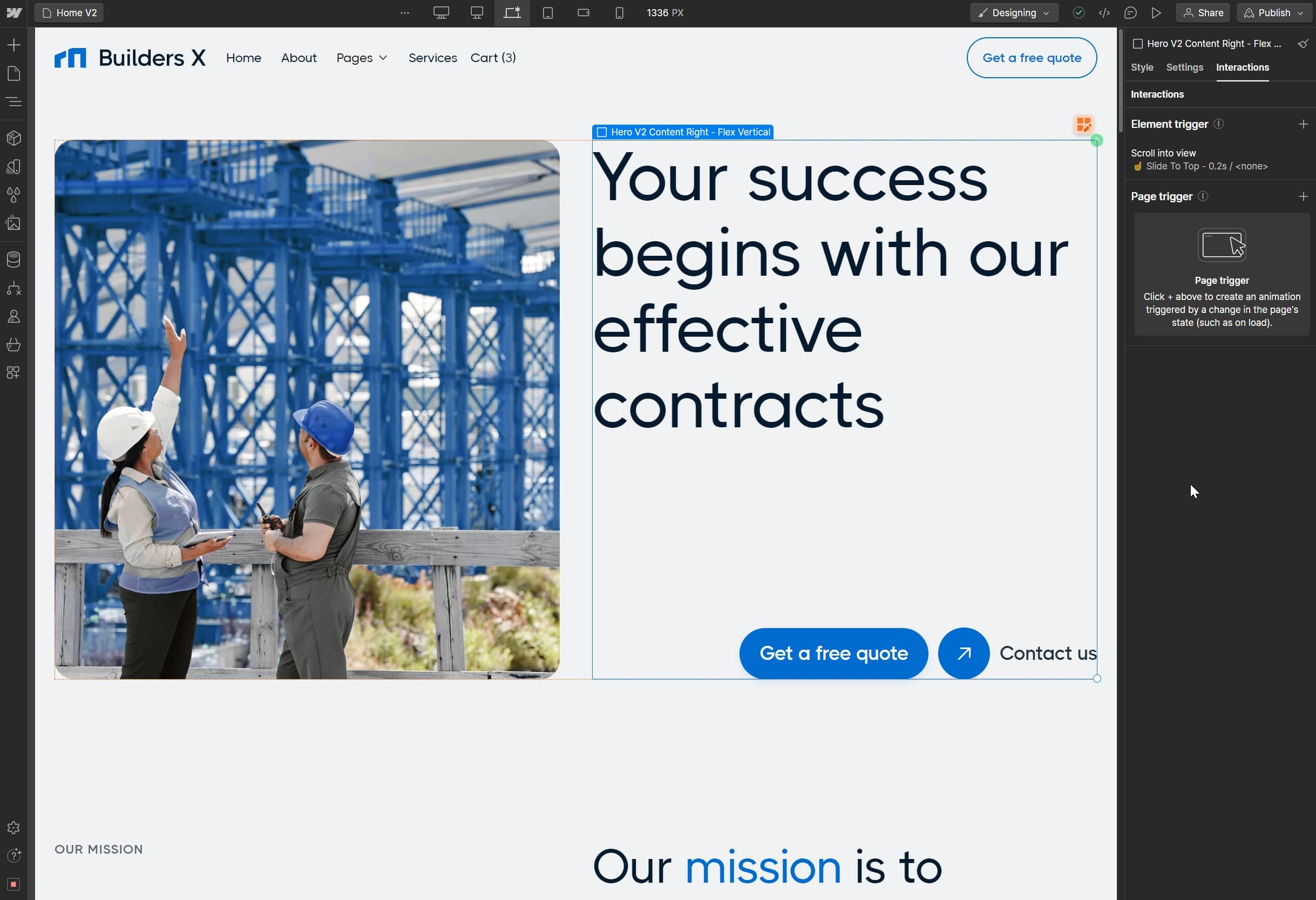 Animations - Builders X Webflow Template
