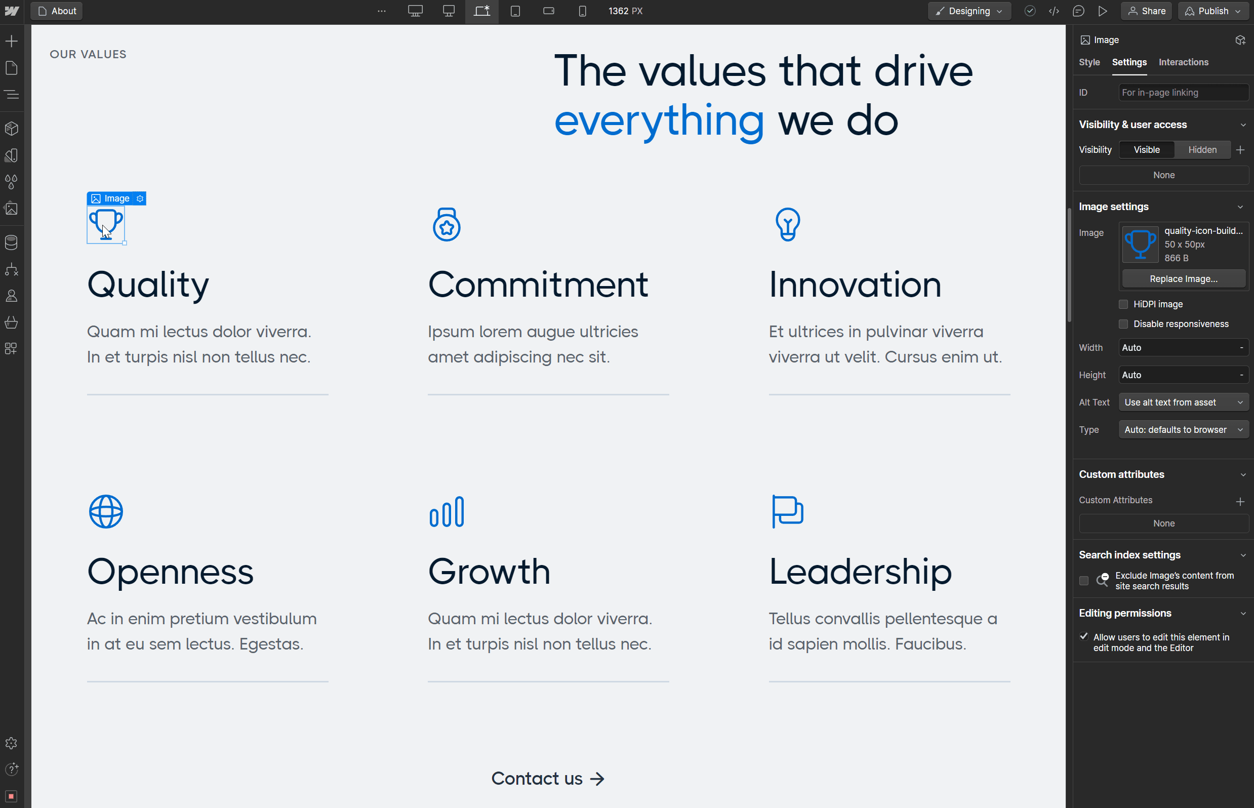 Icons And Graphics - Builders X Webflow Template