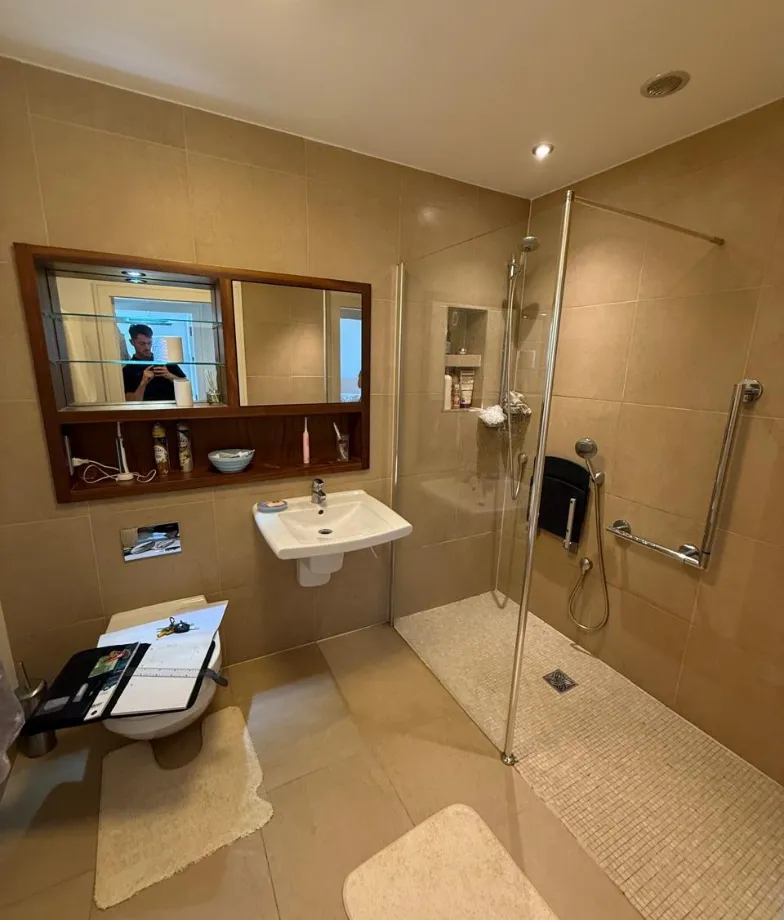 Modern bathroom before