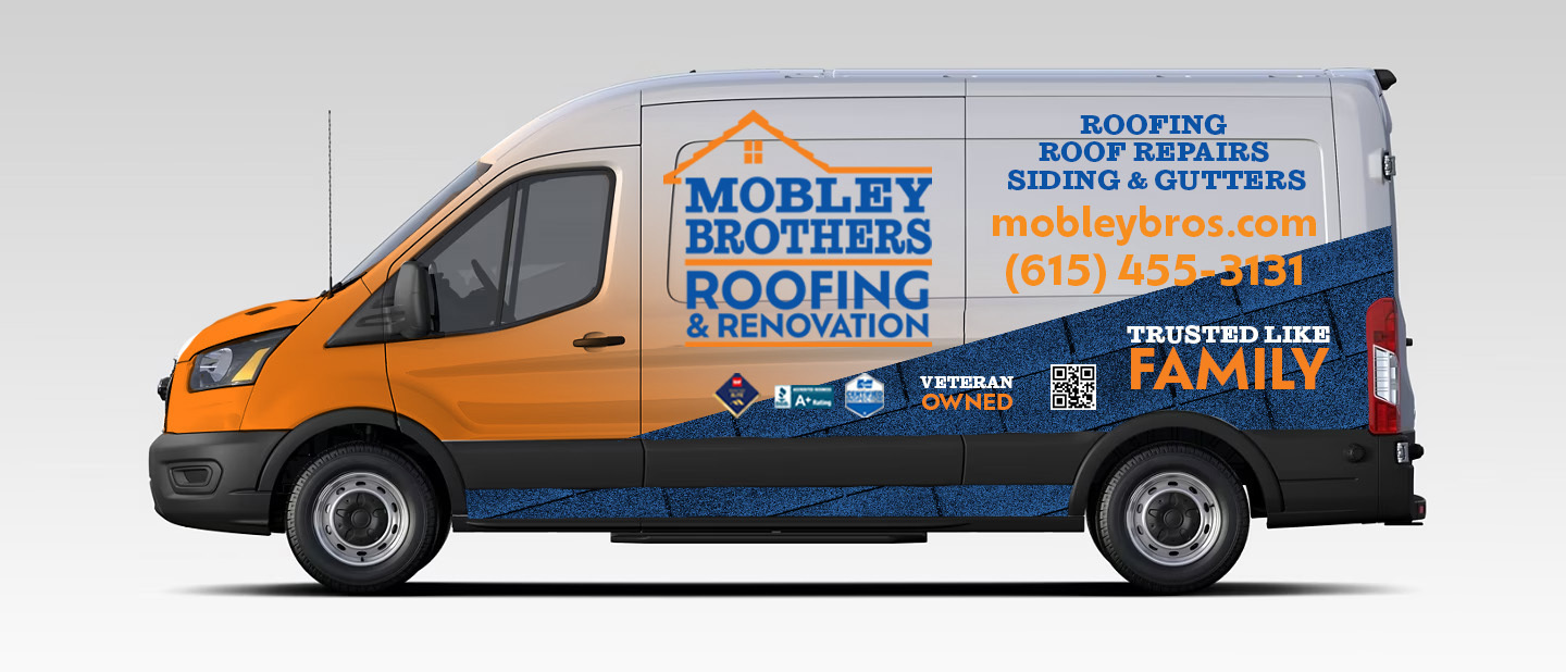 a orange and white van